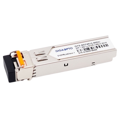 1000BASE BX 1.25G Bộ thu phát BiDi SFP TX1570nm RX1490nm 80km LC SMF DOM