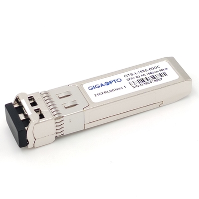 Mô-đun kênh sợi quang 8GFC ZW SFP + Bộ thu phát 80 km 1550nm EML SMF LC DOM