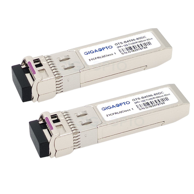 Bộ thu phát tương thích Cisco 10Gbps 1490nm TX / 1550nm SFP-10G-BX80U
