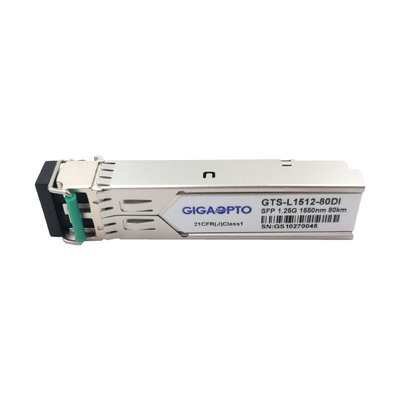 1000BASE-ZX 1.25G SFP 1550nm 80km Mô-đun thu phát DOM kép LC SMF DOM công nghiệp