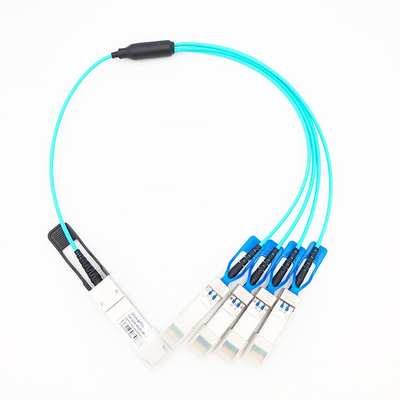 Cáp quang hoạt động đột phá song song 100G QSFP28 đến 4x25G SFP28 Fan Out AOC