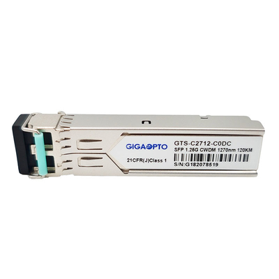 Mô-đun thu phát song công SFP 1.25G 1000BASE CWDM 1270 1610nm 120km LC SMF DOM