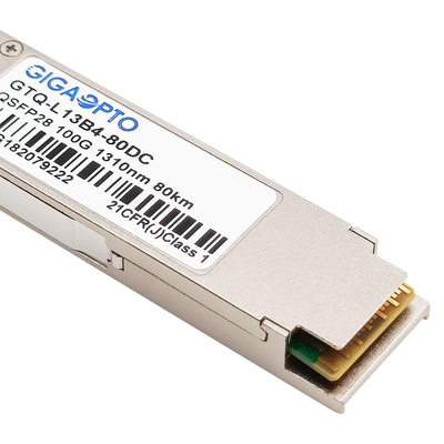 Mô-đun thu phát quang LC SMF 100GBASE ZR4 QSFP28 80km 1310nm DOM Duplex