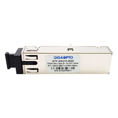 Bộ thu phát GPON ONU Class B + SFF 2x10 SC UPC Receptacle Burst TX 1310nm 1.244G RX 1490nm 2.488G