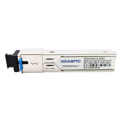 Mô-đun thu phát ONU GPON SFP Chung loại B + Mô-đun thu phát SMF 1310nm 1490nm SC APC đầu nối quang DDM