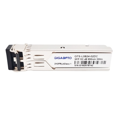 Mô-đun thu phát sóng LC DOM song công 2,5Gbps SFP OC-48 / STM-16 SR-0 850nm 300m MMF
