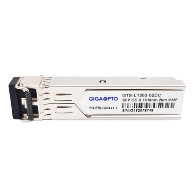 OC-3 / STM-1 SR-0 Mô-đun thu phát SFP 155Mbps 1310nm MMF 2km SFP Duplex LC DOM