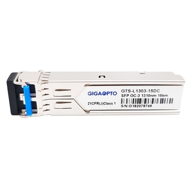 155Mbps SFP OC-3 / STM-1 IR-1 15km 1310nm Mô-đun thu phát song công LC SMF DOM