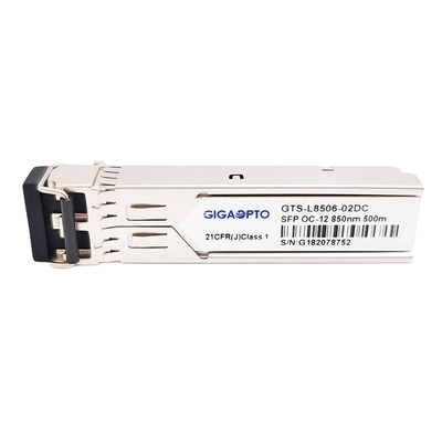 622Mbps SFP OC-12 / STM-4 SR-0 Mô-đun thu phát 850nm 500m MMF DOM Duplex LC