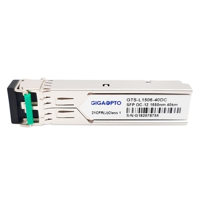 OC-12 / STM-4 Mô-đun thu phát SFP 622Mbps 1550nm 40km SMF DOM Duplex LC