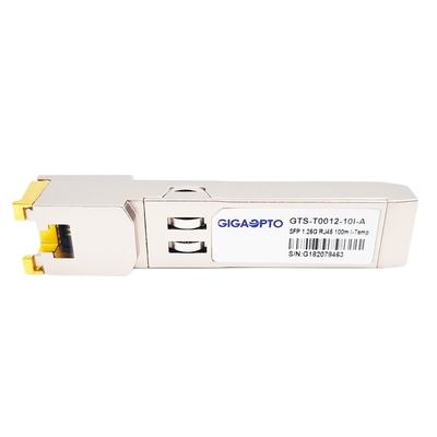 Mô-đun thu phát quang SFP 1000Mbps chế độ đơn 1000BASE T Đồng RJ-45 100m Công nghiệp