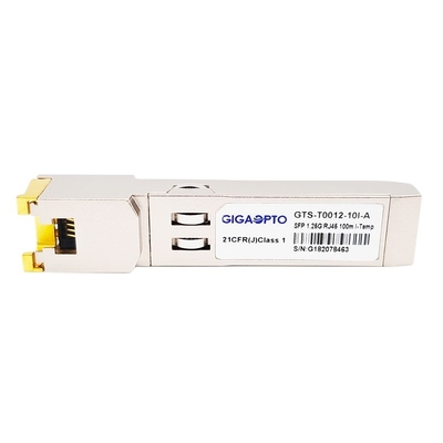 Mô-đun thu phát quang SFP 1000Mbps chế độ đơn 1000BASE T Đồng RJ-45 100m Công nghiệp