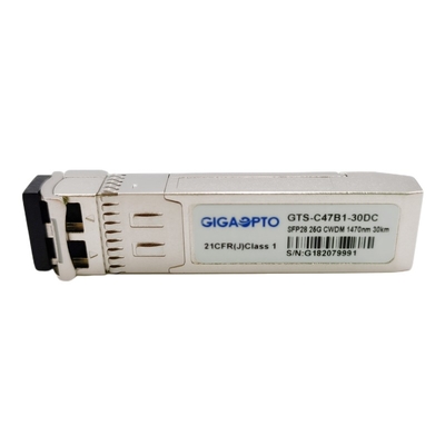 Mô-đun sợi quang thu phát đơn chế độ LC SMF DOM 25GBASE ERL CWDM SFP28 1470nm 1570nm 30km