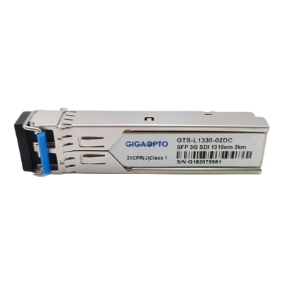 3G SDI SMPTE SFP 1310nm 2km SMF Transceiver Modules Song công LC DOM MSA Pinout với các mẫu bệnh lý video