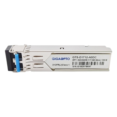 1,25Gbps 1000BASE DWDM SFP Bộ thu phát quang 100 km C17 C61 100GHz DOM SMF LC