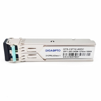 1.25G 1270 ~ 1610nm 100km 1000BASE CWDM SFP Mô-đun thu phát SMF DOM Duplex LC