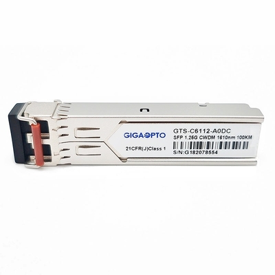 1.25G 1270 ~ 1610nm 100km 1000BASE CWDM SFP Mô-đun thu phát SMF DOM Duplex LC