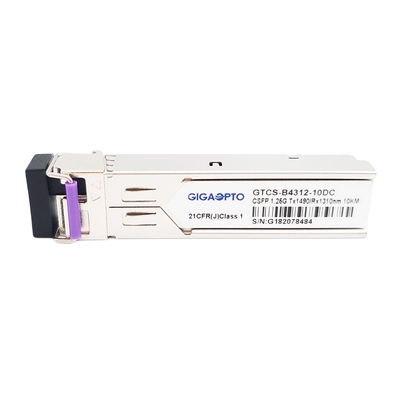 Bộ thu phát quang 2 kênh 1000BASE BX BiDi SFP TX1490nm RX1310nm 10km SMF LC Mô-đun