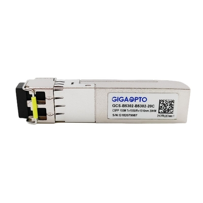 Bộ thu phát quang hai chiều SFP nhỏ gọn 100Mbps TX1550nm RX1310nm LC 20km DOM