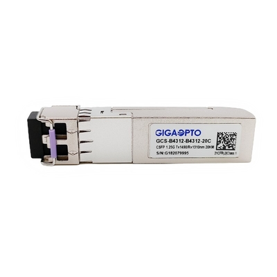 1000Base 2 kênh Mô-đun thu phát SFP nhỏ gọn BIDI CSFP TX1490nm / RX1310nm 20km