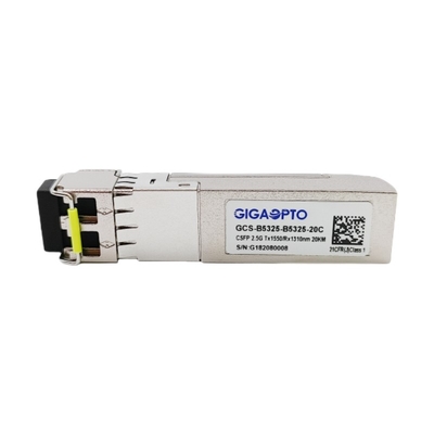 Bộ thu phát kép BIDI nhỏ gọn 2,5Gbps SFP Tx 1310nm Rx 1550nm LC 20km DOM