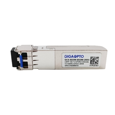 10G SFP nhỏ gọn + Bộ thu phát BIDI kép 20 km LC DOM