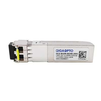 10G SFP nhỏ gọn + Bộ thu phát BIDI kép 20 km LC DOM