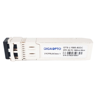 Mô-đun kênh sợi quang 8GFC ZW SFP + Bộ thu phát 80 km 1550nm EML SMF LC DOM