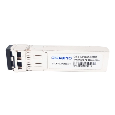 Kênh sợi quang 32G Bước sóng ngắn 32GFC SW 850nm SFP28 Mô-đun thu phát 100m LC DOM