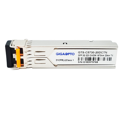 Bộ thu phát Video SFP 3Gbps DVI CWDM Bộ phát đơn không MSA 1270nm 1610nm 20km SMF LC DDM