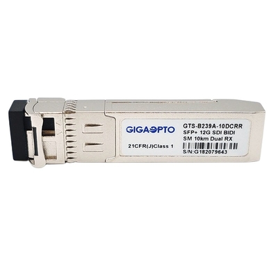 Không phải MSA Pinout 12G SDI SMPTE SFP 1270nm-RX1 / 1330nm-RX2 10km Mô-đun bộ thu kép BiDi LC DOM
