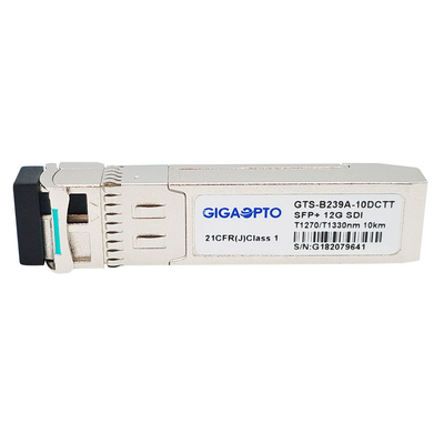 12G SDI SFP + Bộ thu phát BiDi Video SFP Mô-đun bộ phát quang kép TX1 1330nm TX2 1270nm