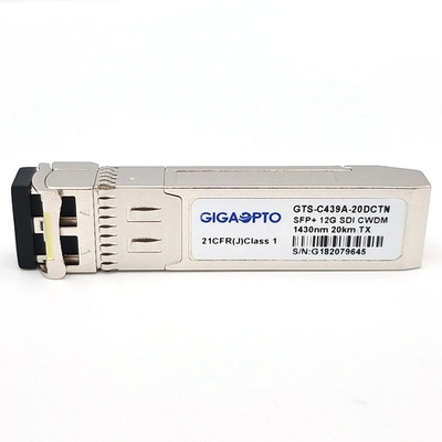 12Gb / S CWDM 1270 1450nm Bộ thu phát video SFP Máy phát chẩn đoán kỹ thuật số quang đơn 20km LC