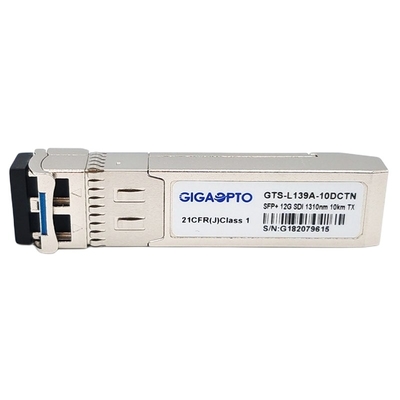 12Gbps 10km 1310nm Mô-đun thu phát video SFP đơn phát 12Gbps Không phải MSA Pinout LC SMF DOM