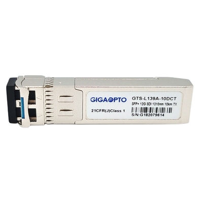 12Gb / S 1310nm 10km Bộ thu phát video SFP DOM LC SMF Mô-đun bệnh lý Máy phát đơn MSA Pinout