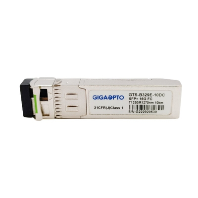 Mô-đun kênh sợi quang OEM 16G SFP + BiDi TX1330 RX1270nm Mô-đun thu phát quang LC 10km