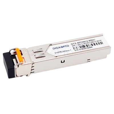 Bộ thu phát sợi quang Gigabit TX1570nm / RX1490nm 80km LC cho SMF GLC-BX80-D