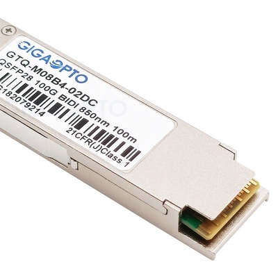 Mô-đun thu phát quang LC song công 100m MMF cho Cisco QSFP28-BIDI-100G