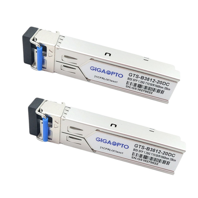 1000BASE-BX Mô-đun thu phát SFP tương thích của Cisco GLC-BX-20U TX1310nm RX1550nm 20km